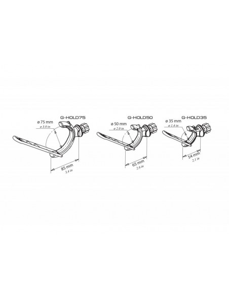 Supporto G-Hold 50mm (nero) RailBlaza